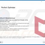perfect optimizer unwanted application downloder promoting mcafee