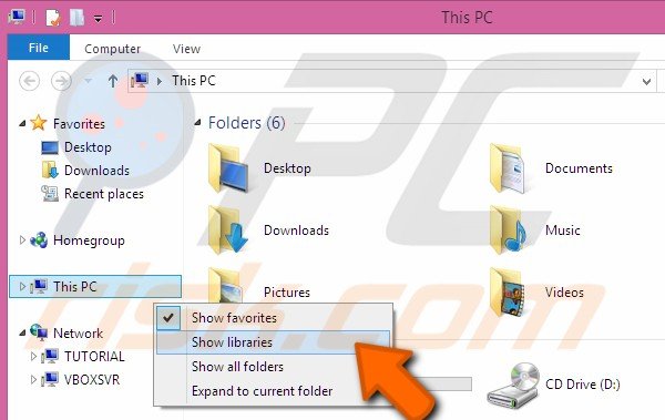 Show libraries step 3