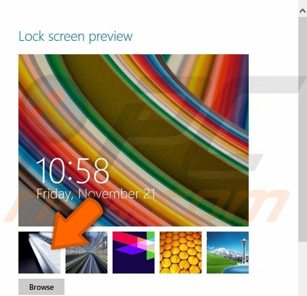 How to personalize lock screen background and profile picture in Windows 8.1 step 1