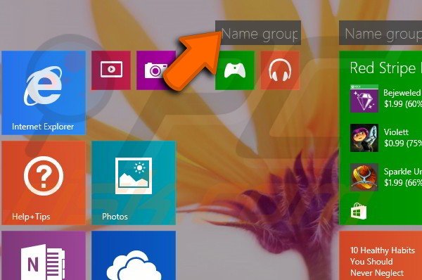 Creating app groups in Windows 8.1 step 6