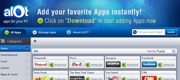 alot homepage