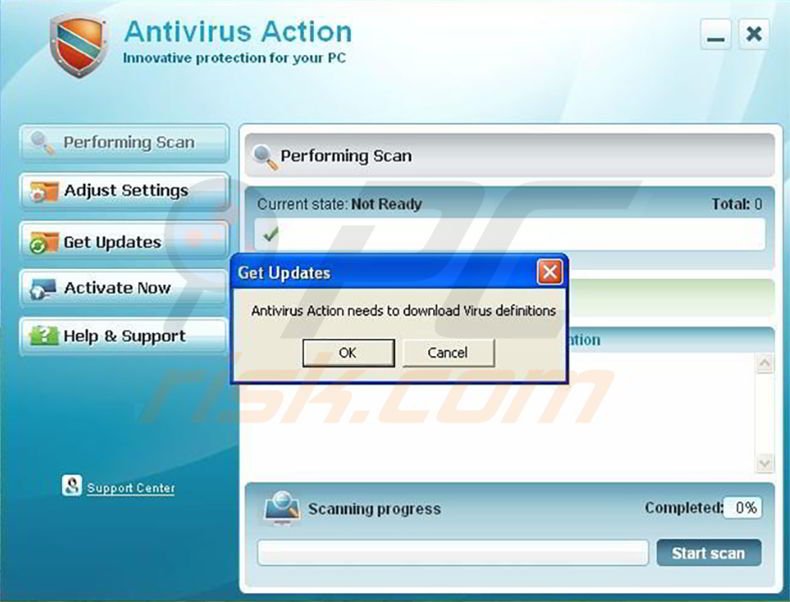 antivirus action fake antivirus program