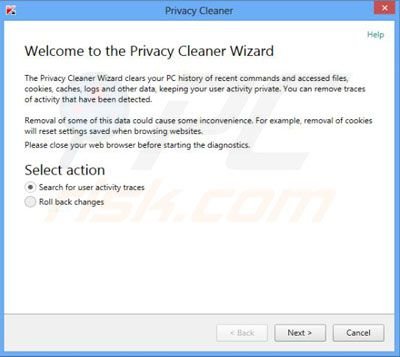 KAV2014 privacy cleaner
