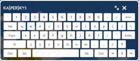 Kaspersky Antivirus 2014 virtual keyboard