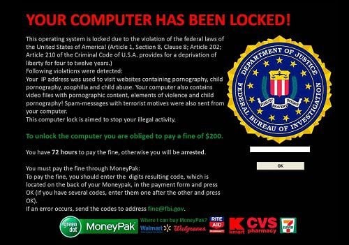 department of justice computer locked screenshot