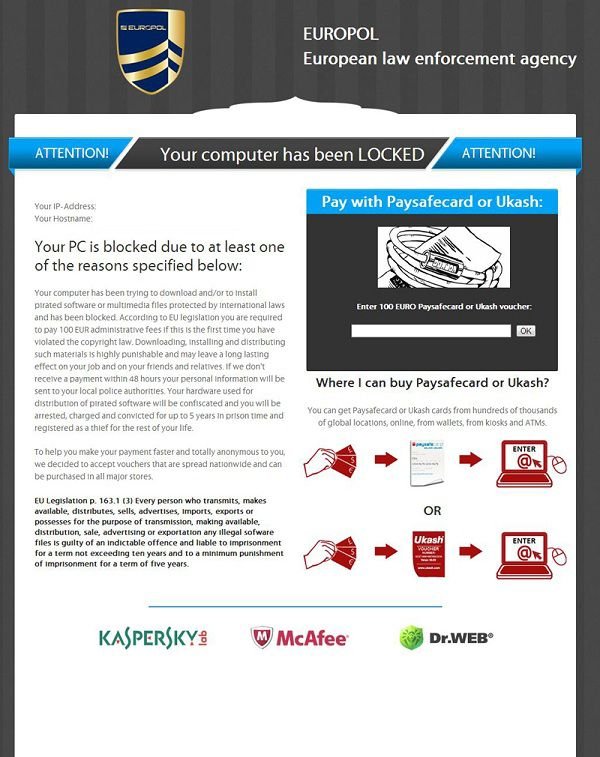 europol your computer has been locked scam