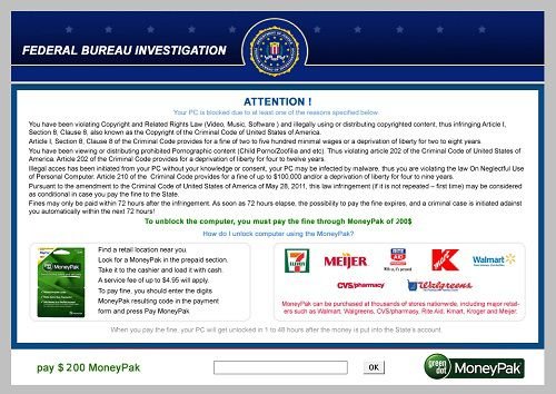 fbi your pc is blocked scam screenshot