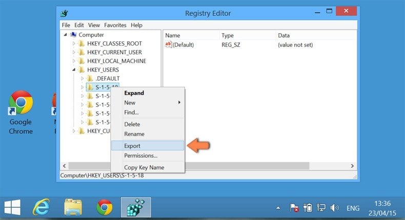 how to delete registy entries step 5 - export registry enrties