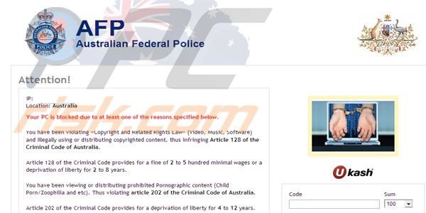 AFP Australian Federal Police ransomware virus
