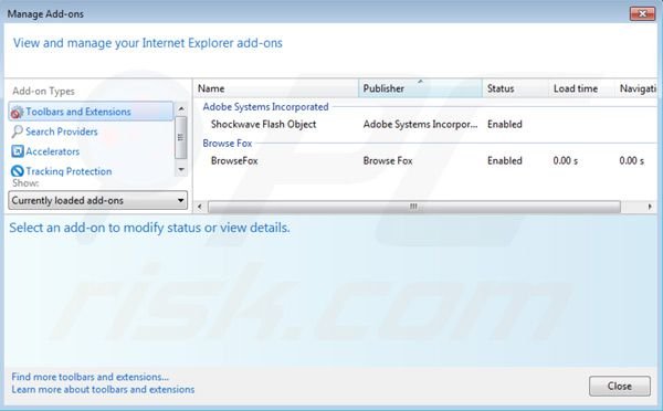 Browsefox removal from Internet Explorer