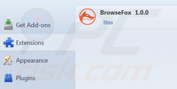 Browsefox removal from Mozilla Firefox