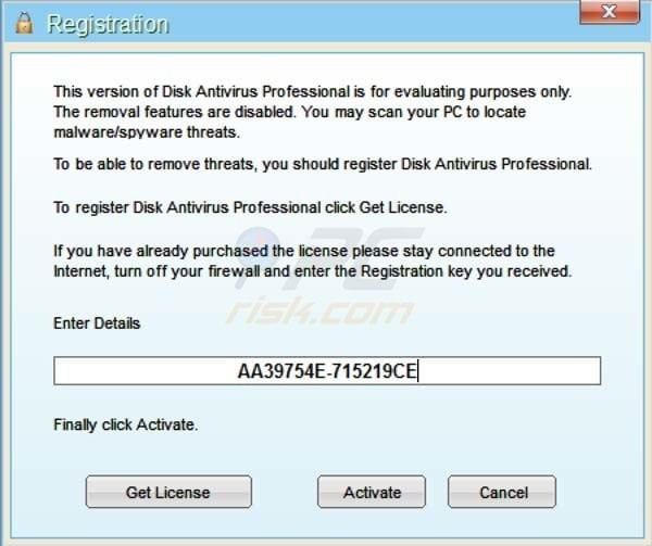 Disk Antivirus Professional registry key