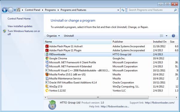 fbdownloader uninstall