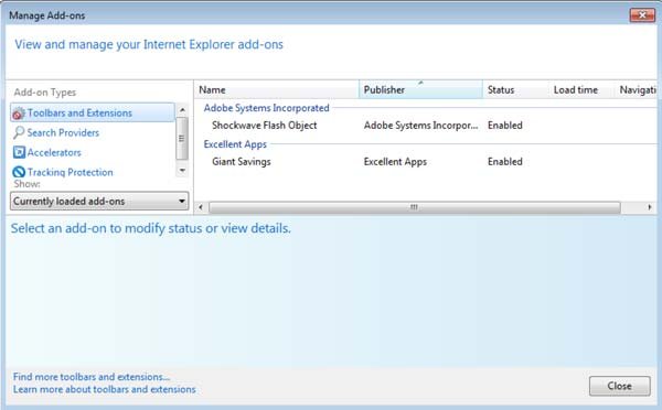 Giant Savings Internet Explorer