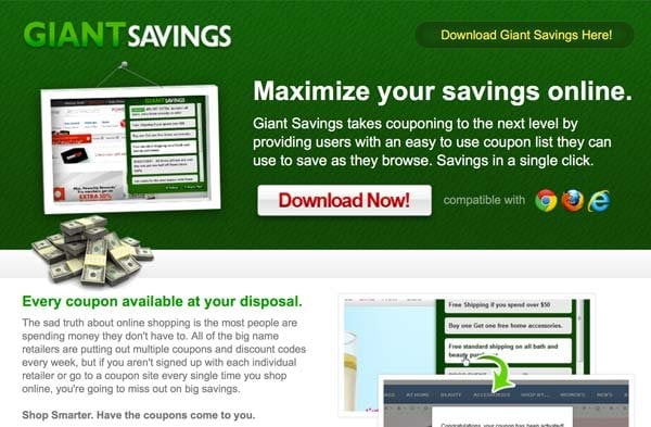 Giant Savings adware