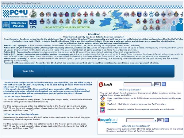 PCeU Metropolitan Police scam