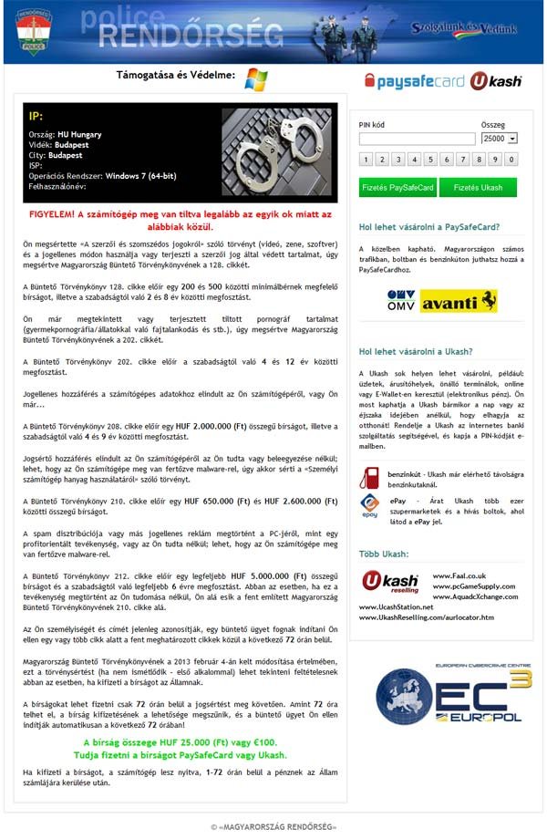 Police Rendorseg virus