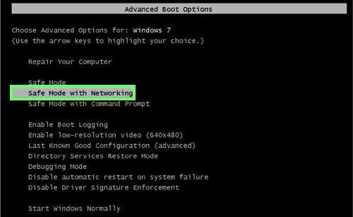 Starting Windows in Safe mode with networking