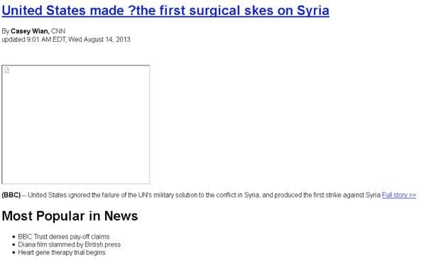 USA produced the first strike against Syria fake email spreading malware