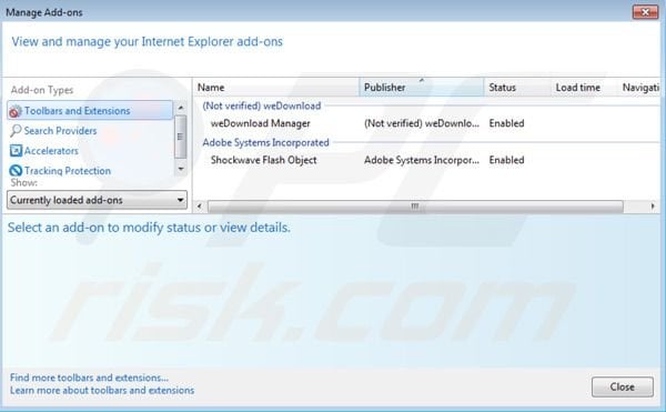 Wedownload Manager removal from Internet Explorer