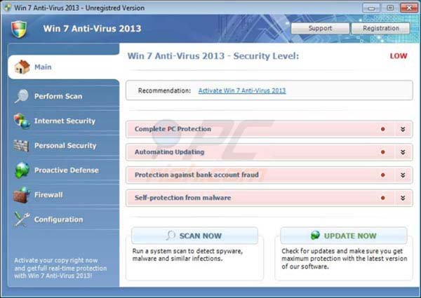 Win 7 Anti-Virus 2013