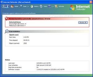 Internet Defender removal