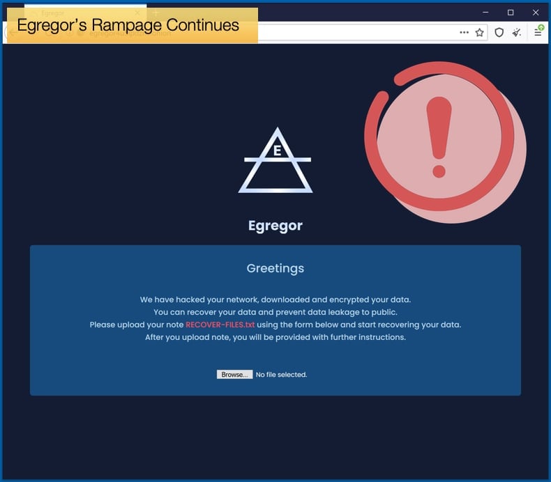 egregor ransomware rampage continues