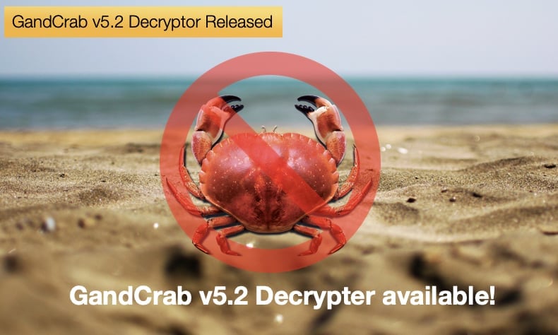 gandcrab ransomware version 5.2 decrypter released