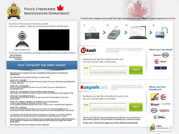 Police Cybercrime Investigation Department Canada Reventon scam