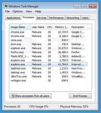 Internet browser processes