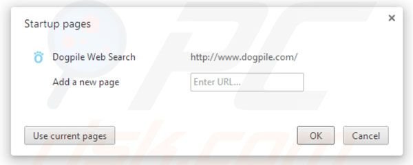 Dogpile removal from Google Chrome homepage