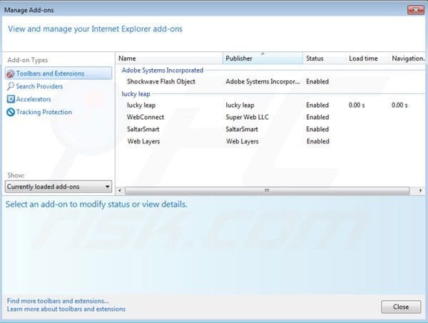 Higher Aurum removal from Internet Explorer extensions step 2