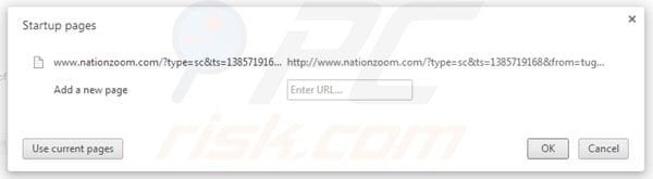 Removing nationzoom.com from Google Chrome homepage