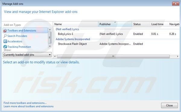Nav Links removal from Internet Explorer