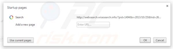 Websearch.wisesearch.info removal from Google Chrome homepage