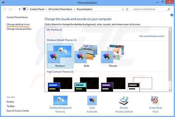 Adding My Computer icon on Windows 8 desktop step 2 