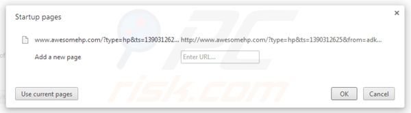 Removing awesomehp.com homepage from Google Chrome