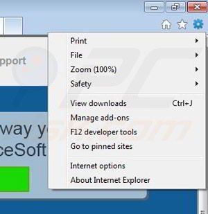 Removing EnhanceSoft from Internet Explorer step 1