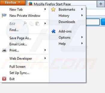Removing SafePcRepair from Mozilla Firefox step 1
