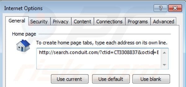 Search Protect by Conduit removal from Internet Explorer homepage settings