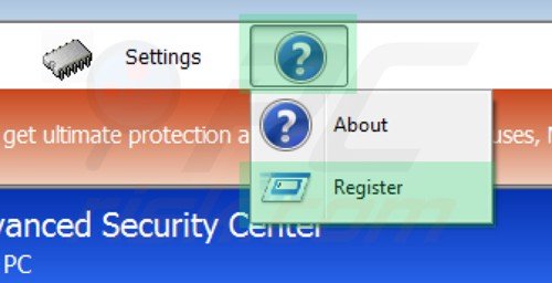 Removing Windows Protection Booster using registration key step 1