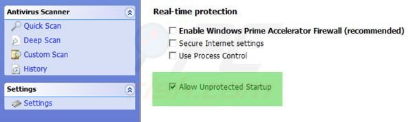 Windows Ultimate Booster unprotected startup