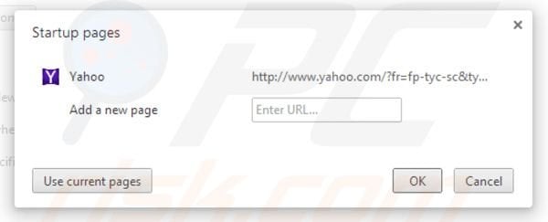 Removing Yahoo toolbar from Google Chrome homepage