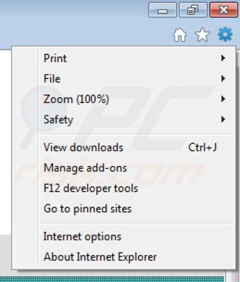 Removing saveneto add-on from Internet Explorer step 1