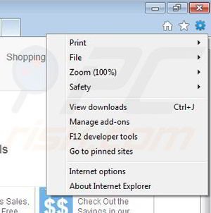 Removing TTinline from Internet Explorer step 1