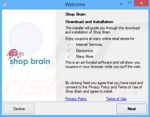 shopbrain adware installer