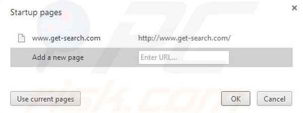 Remove Get-Search browser hijacker from Google Chrome step 2