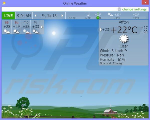 Online Weather application