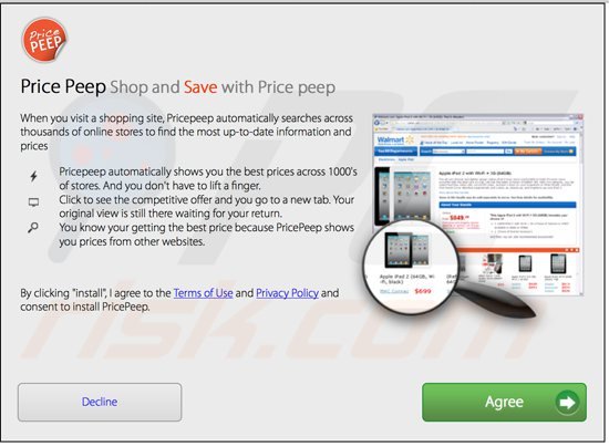 pricepeep adware installer