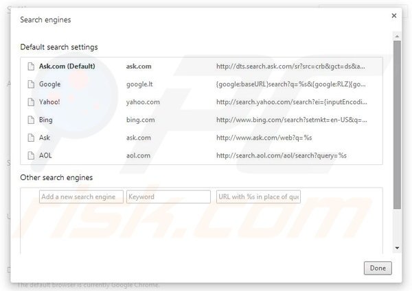 Remove Music App browser hijacker from Google Chrome step 4